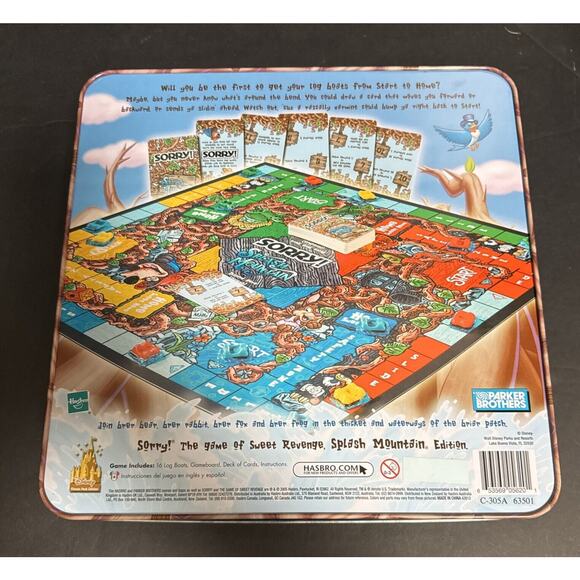 Disney Splash Mountain Board Game Complete in Metal Tin 99% Complete Parker Bros - Picture 7 of 11